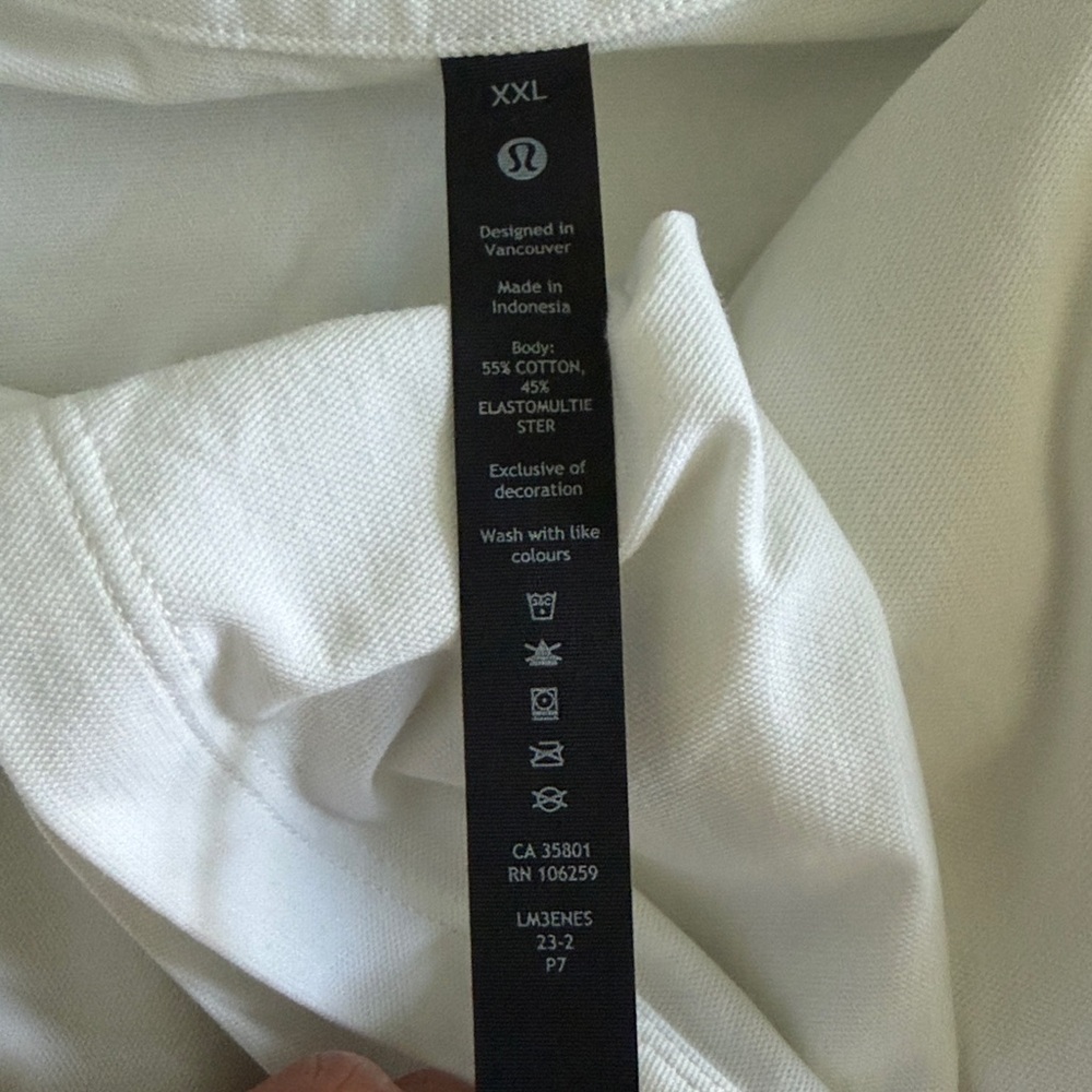 lululemon athletica Men's White Polo Size XXL - Picture 2 of 7